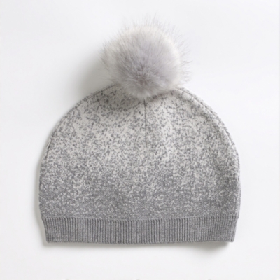 black sparkle bobble hat