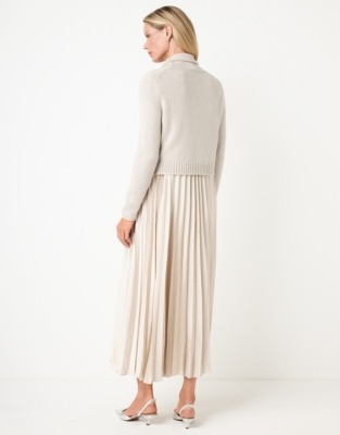 Sparkle Knit and Woven Dress