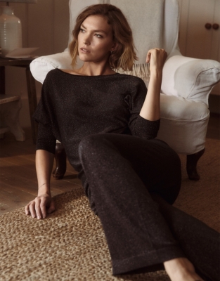 Sparkle Knitted Trousers | Clothing Sale | The White Company UK
