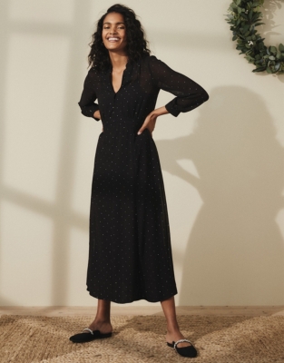 White company sale black dress