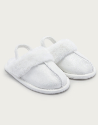 White company baby slippers hot sale