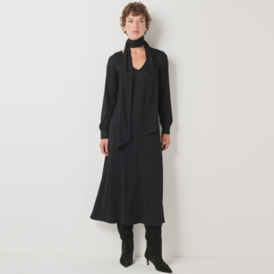 Sparkle Ribbed Jersey Midi Dress