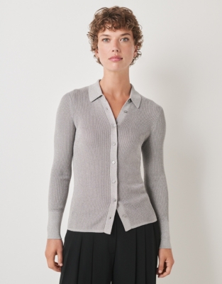 Sparkle Ribbed Knitted Shirt