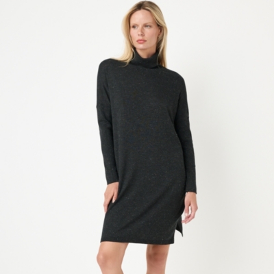 Sparkle Roll Neck Dress with Recycled Cotton