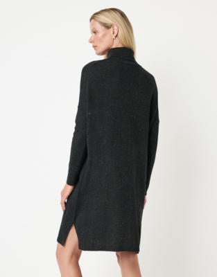 Sparkle Roll Neck Dress with Recycled Cotton