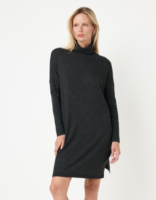 Sparkle Roll Neck Dress with Recycled Cotton