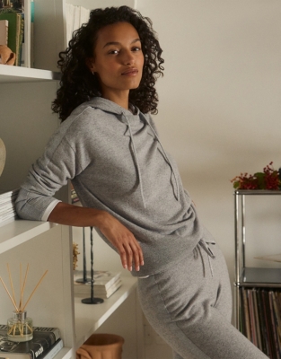 Sparkle Side Stripe Hoodie with Cashmere