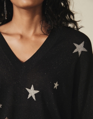 Sparkle Star Batwing Jumper | Clothing Sale | The White Company UK