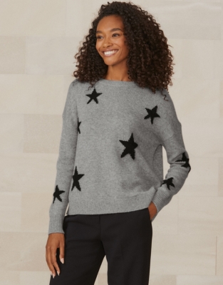 Sparkle Star Jumper with Cashmere | Clothing Sale | The White Company UK