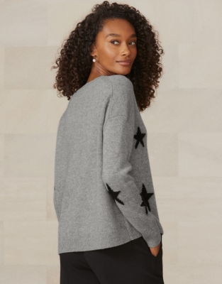 White company outlet star jumper