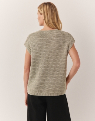 Sparkle Stitch V-Neck Sweater