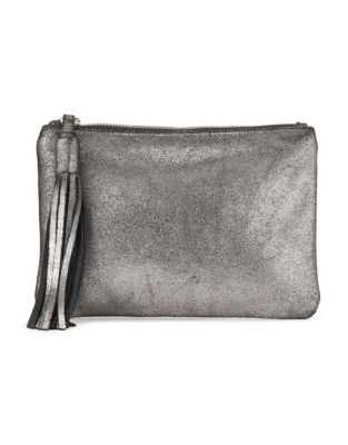 pewter sparkle clutch bag