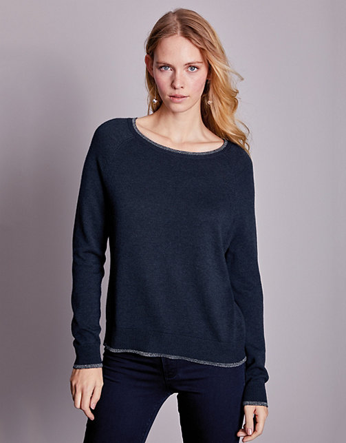 Sparkle Tipped Jumper with Wool | Clothing Sale | The White Company UK