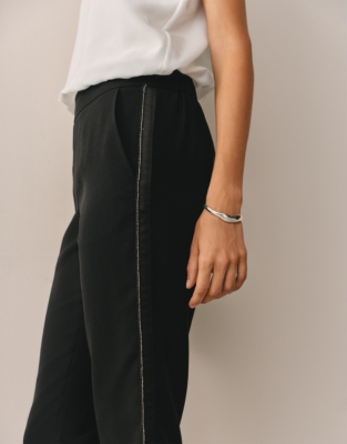Sparkle Trim Tapered Trousers