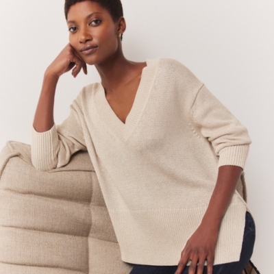 Sparkle V-Neck Jumper with Organic Cotton