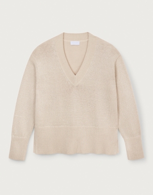 Sparkle V-Neck Jumper with Organic Cotton