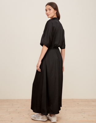 Split-Front Washed-Satin Maxi Dress | All Clothing Sale | The White ...