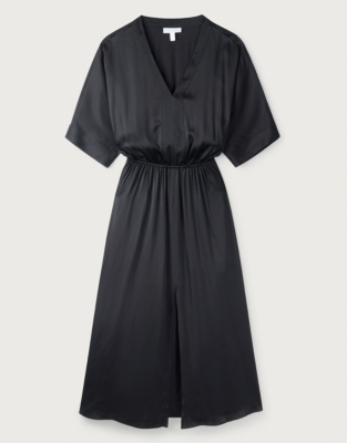 Split-Front Washed-Satin Maxi Dress | All Clothing Sale | The White ...