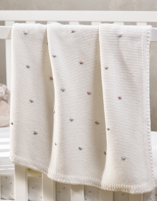 Spot Embroidered Blanket