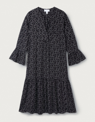 Spot-Print Tiered Midi Dress | All Clothing Sale | The White Company US
