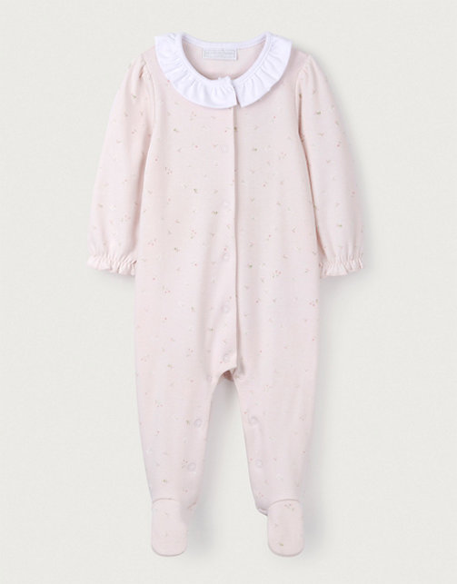 Spring Floral Frill-Collar Sleepsuit | Baby Sleepsuits | The White ...