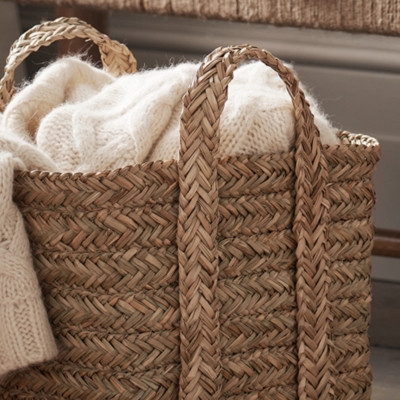 Square Seagrass Storage Baskets Medium Laundry & Storage The