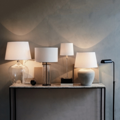 white company bedside lamps