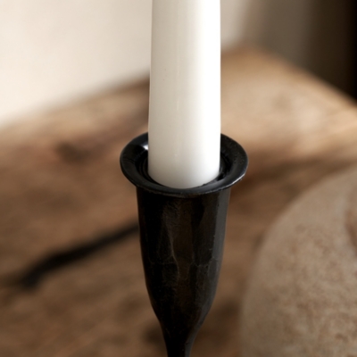 Stanton Black Dinner Candle Holder Candle Holders The White Company UK