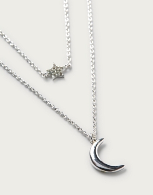 Star & Moon Necklace | Accessories Sale | The White Company UK