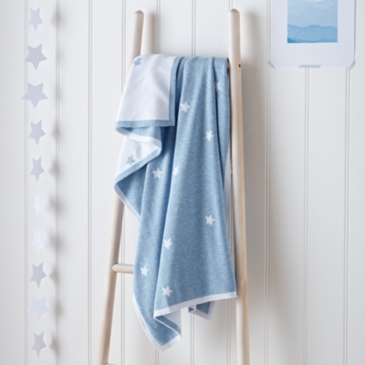 White company shop baby blanket