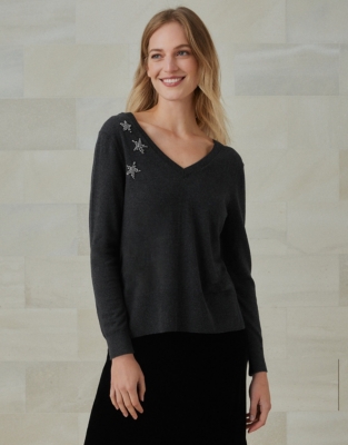 White company hot sale star jumper