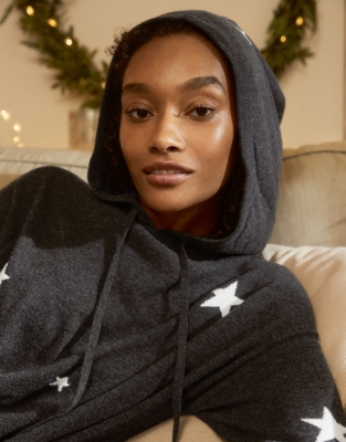 Star Hoodie with Cashmere All Clothing Sale The White Company