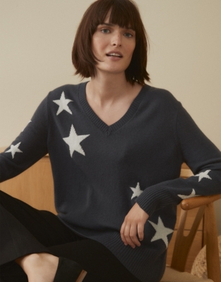 White company grey on sale jumper