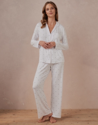 Star Print Jersey Pajama Set