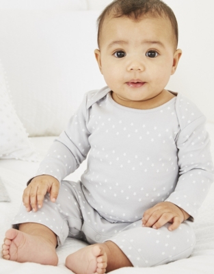 Star Stripe Print Sleepsuit Baby & Children's Sale The White Company UK