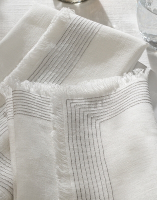 Stitch Border Napkins – Set of 4