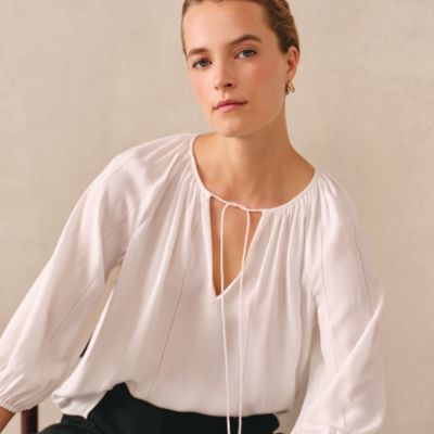 Stitch Detail Boho Blouse