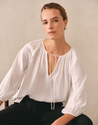 Stitch Detail Boho Blouse