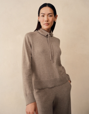 Stitch Detail Boxy Jumper with Cotton