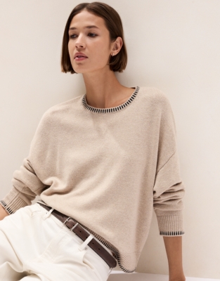 Stitch Detail Jumper with Cashmere