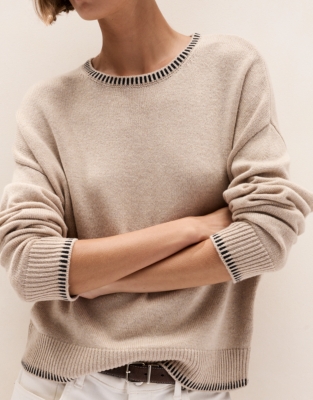 Stitch Detail Jumper with Cashmere