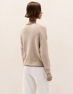 Stitch Detail Jumper with Cashmere