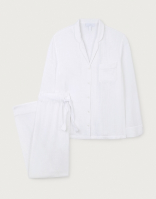 Stitch Detail Organic Double Cotton Pyjama Set