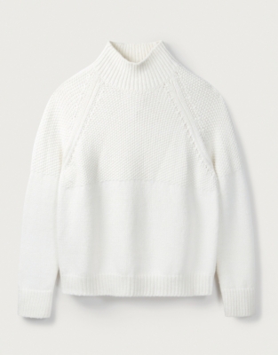 Stitch Yoke Jumper with Wool | Clothing Sale | The White Company UK