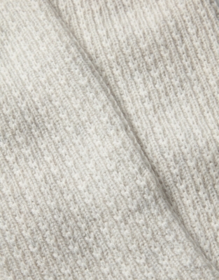 Stitch detail Slouch Sock with Cashmere