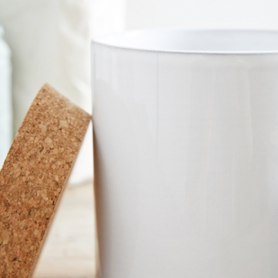 Stoneware Ceramic Large Jar with Cork Lid