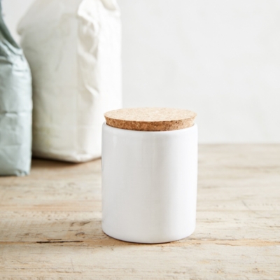 Stoneware Ceramic Small Jar with Cork Lid Home Accessories Sale The