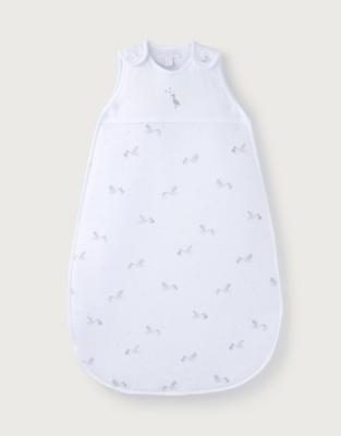 Stork Print Sleeping Bag 2.5 tog Sleeping Bags The White