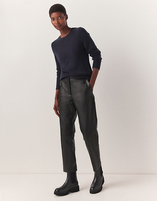 Straight Leg Leather Trousers, Clothing Sale