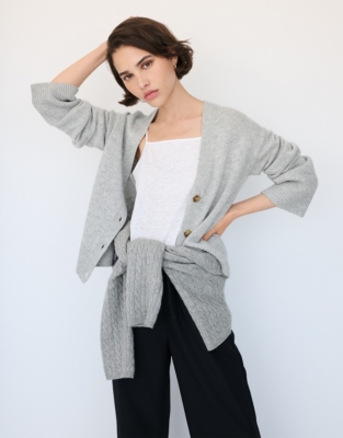 Strappy Linen Jersey Vest - White